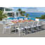 Ensemble de salle à manger d'extérieur blanc en aluminium 11 pièces Thomasson-826872323-826872324