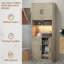 Armoire de rangement pour garde-manger de 71 po de hauteur avec tablette à micro-ondes et lumière DEL, armoire de rangement avec porte et tablette