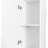 Elegant White Freestanding Storage Cabinet With Three Shelves For Home Charming