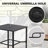 Outdoor 5-piece PVC-coated polyester Bar Set, Height Back Bar Stools And Umbrella Hole
