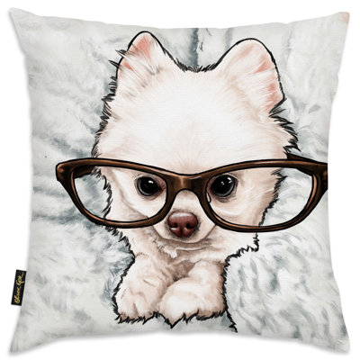  Glasses and Fluff Throw Pillow