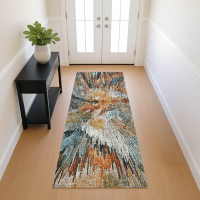 Tapis abstrait intérieur / extérieur lavable à la machine Pablo ACN2283