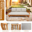 Ensemble de 2 chaises de patio en bois d'acacia avec coussins