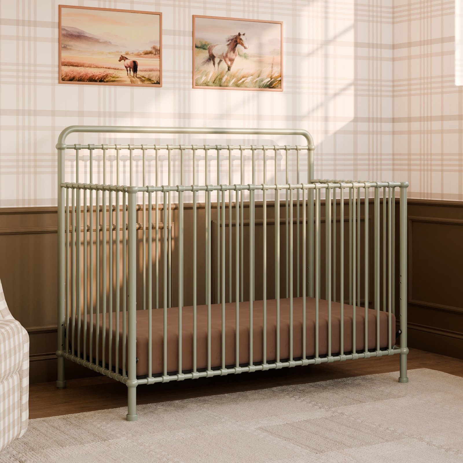 Winston Steel 4-in-1 Convertible Crib, Heirloom Sage
