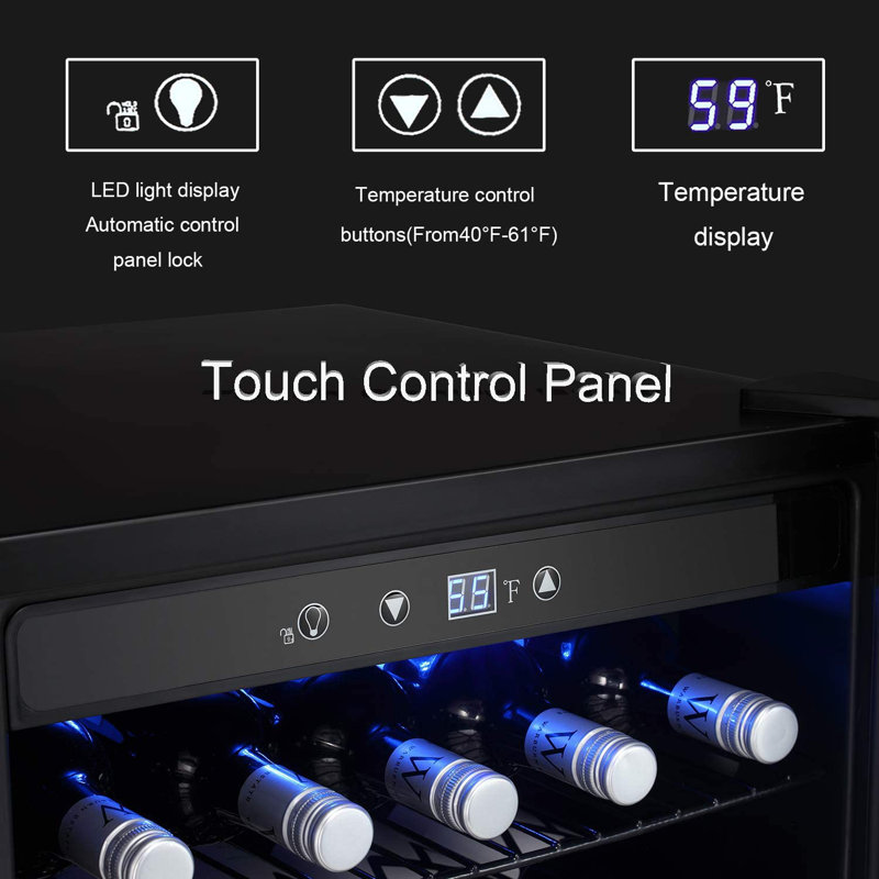 4.4 cuft 37 Bottle and 145 Can Single Zone Freestanding Wine and Beverage Refrigerator, Gray