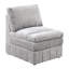 6 pièces Modulaire - Coussin modulaire moderne en suède de couleur graphite