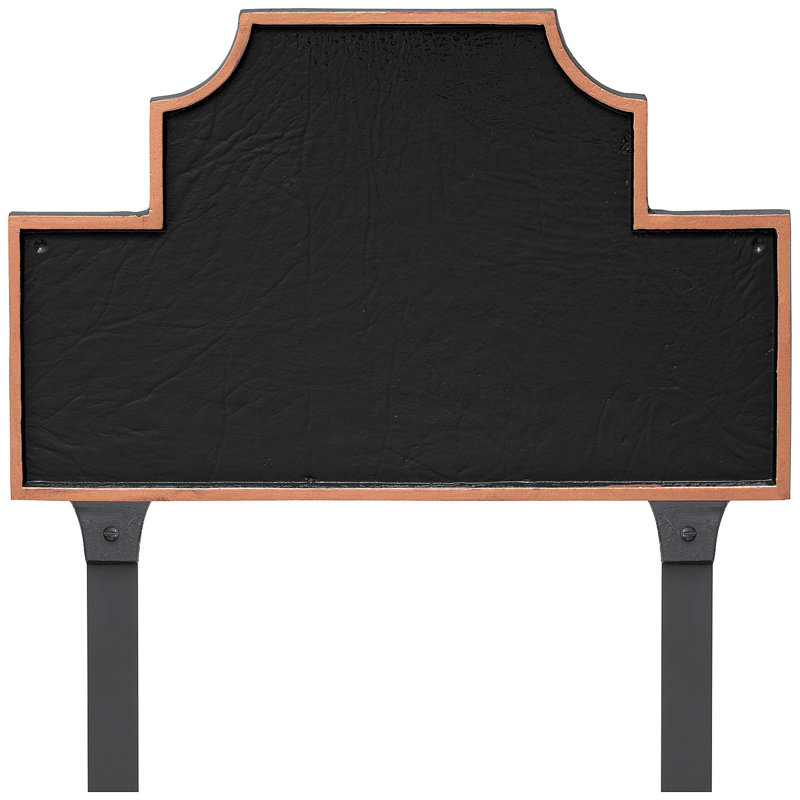 Plaque d'adresse Beckford, Noir / Cuivre, Oui