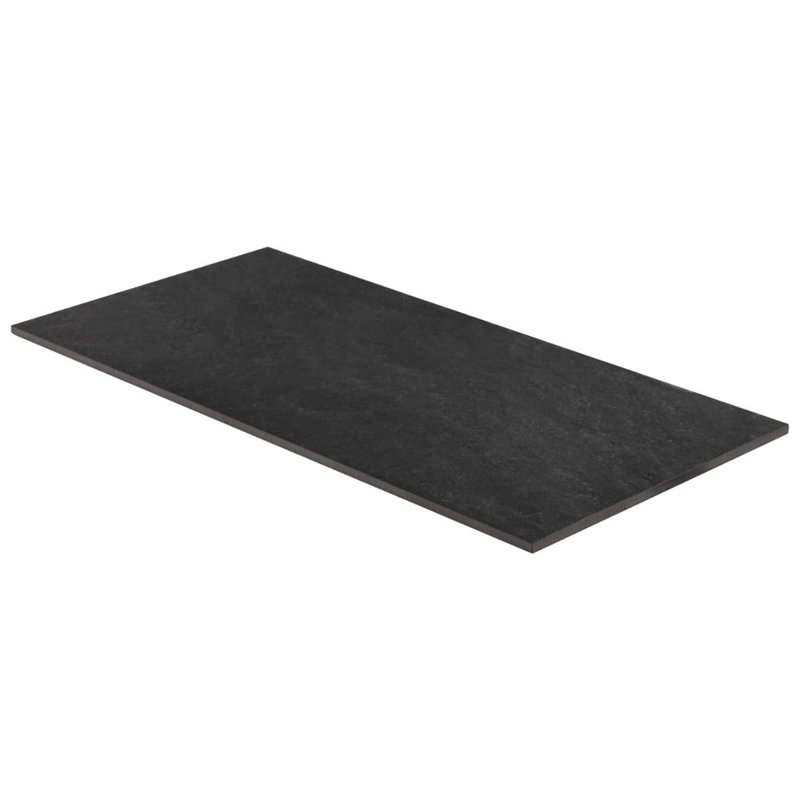 Era 12x24 Matte Limestone Look Porcelain Tile, Charcoal Black