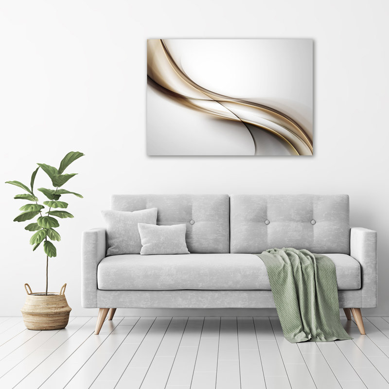 Brown Wave - No Frame Print on Glass