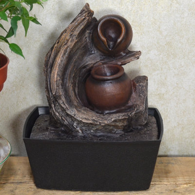 Sammons Weather Resistant Table Top Fountain with Light