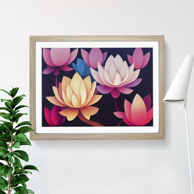 Inspirational Lotus Flowers - Framed Print