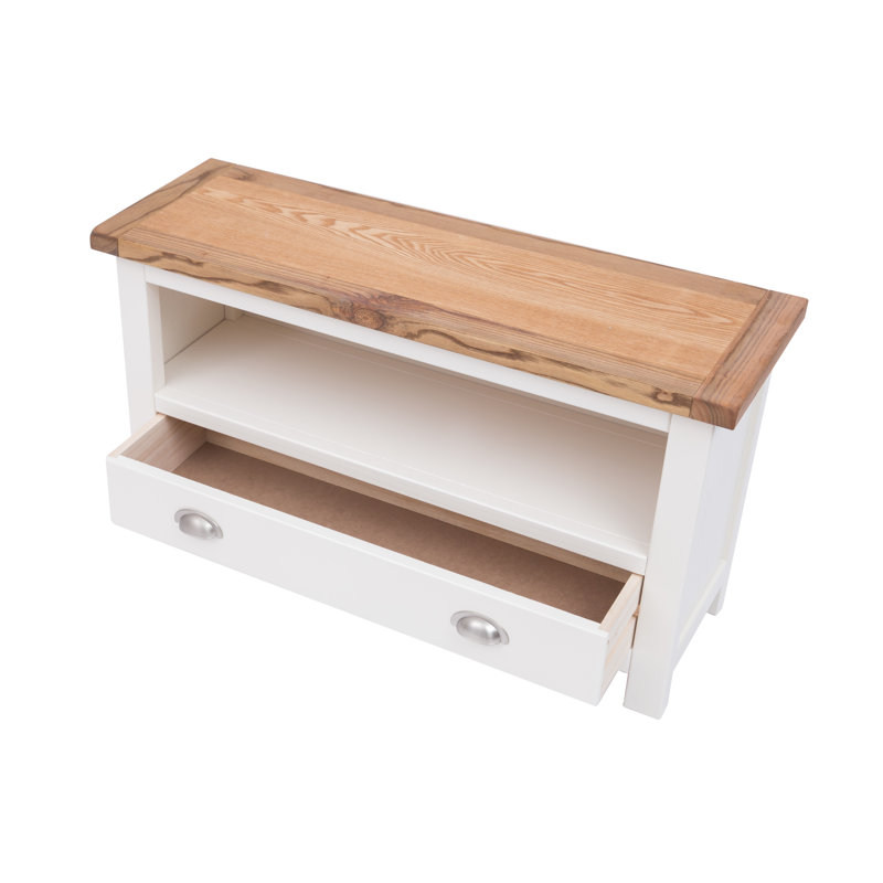 Vega TV Stand for TVs up to 48", White/Brown