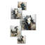 Fantaisie cheval féminin - ensemble d'art mural cheval de 5