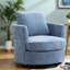 Chaise d'appoint pivotante en chenille 31,9 po pour la maison