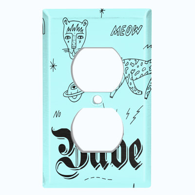 Patterned 1 - Gang Toggle Light Switch Standard Wall Plate
