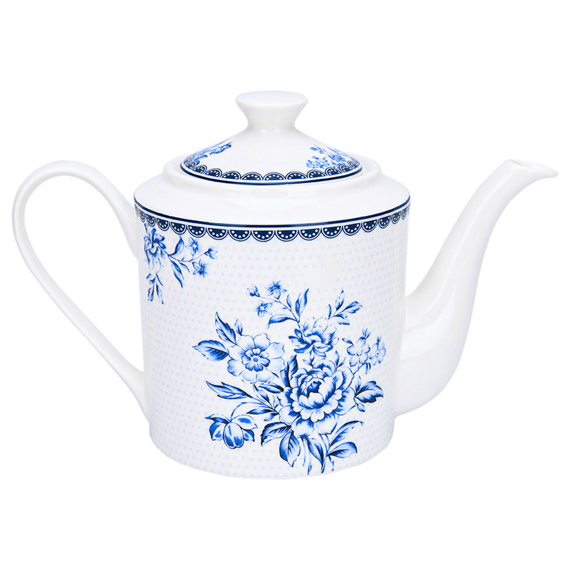 Théière rétro en porcelaine tendre