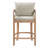 Liora 26.7" Seat Height Mid-Century Modern Fabric & Rubberwood Counter Stool with Armrests-1886262324