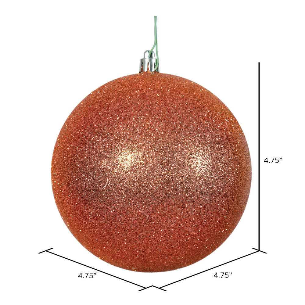 5" Shatterproof Bauble, Burnished Orange