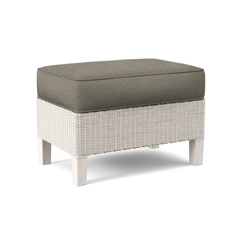 Gibraltar Ottoman, Gray Sugar Performance; 0863-84, Antique Frost White