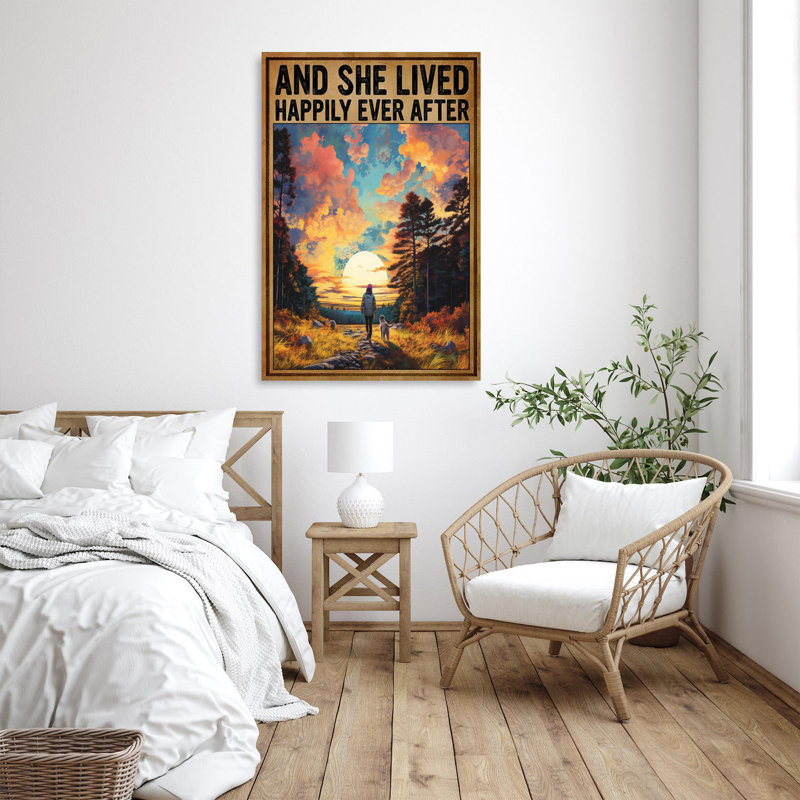 Randonnée pédestre et elle a survécu - 1 pièce, reproduction d'art graphique sur toile tendue, H 36 po x l 24 po x P 1,25 po
