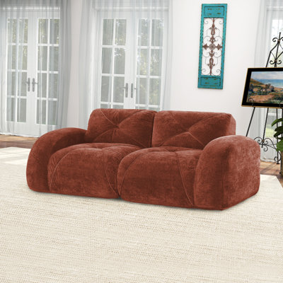 80-Inch Cloud Compression Sectional Sofa, Two-Seater Modern Modular Sofa, Upholstered Sofa For Living Room Or Bedroom, No Assembly Required.
