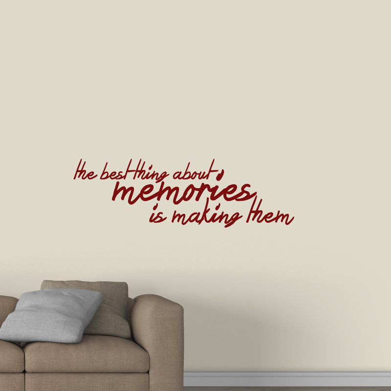 Text & Numbers Wall Decal, Cranberry