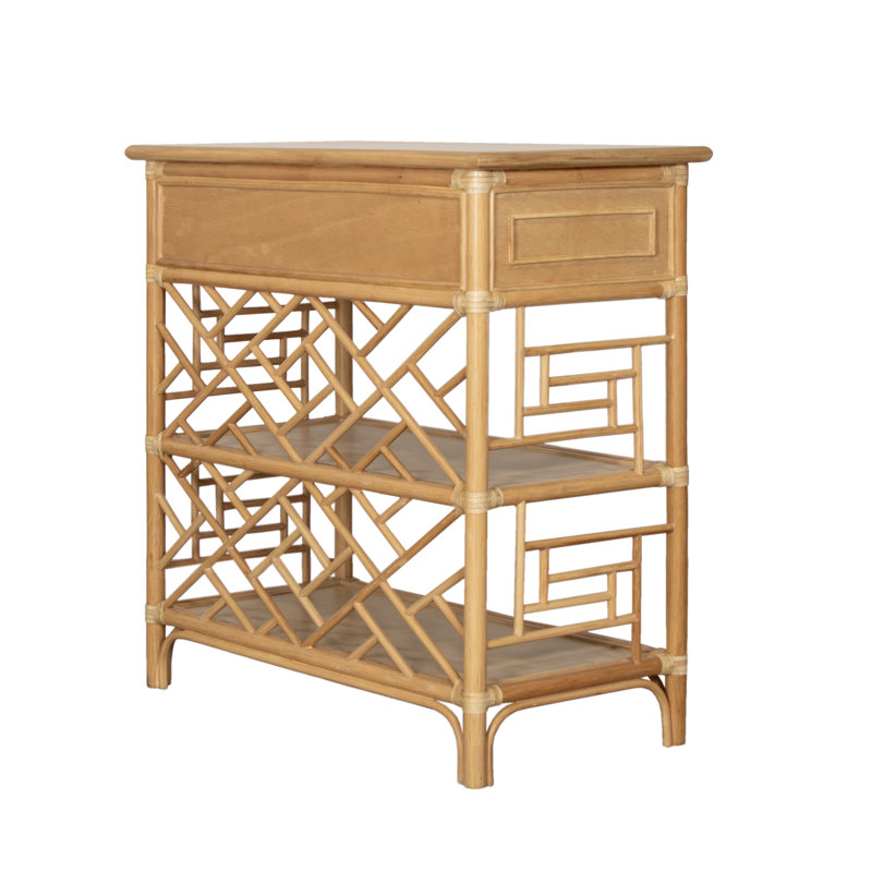 Chippendale End Table, Natural