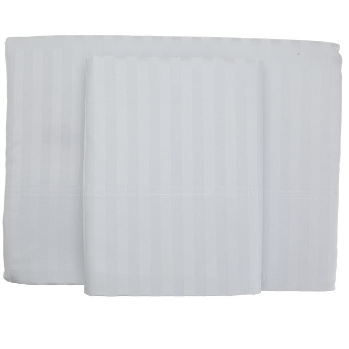 Ensemble de draps 100% coton à densité de tissage 600 fils Parinaaz, Très grand lit, Argent