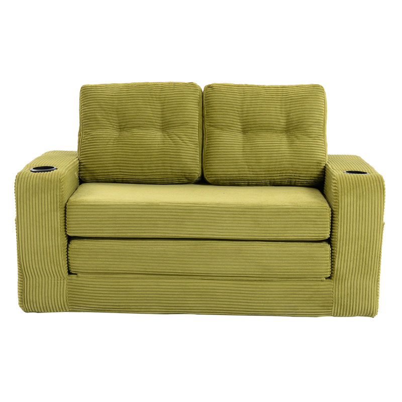 Canapé-lit convertible 2-en-1 avec support en mousse viscoélastique haute densité, canapé-lit escamotable pour le salon ou la chambre à coucher.