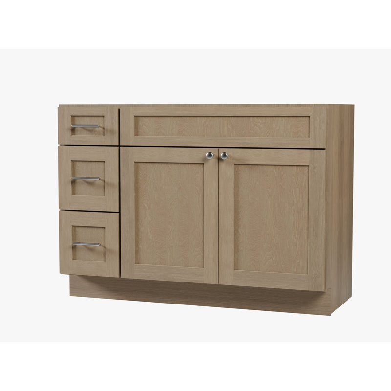 Base de meuble-lavabo simple 48 po Disar, Chêne naturel