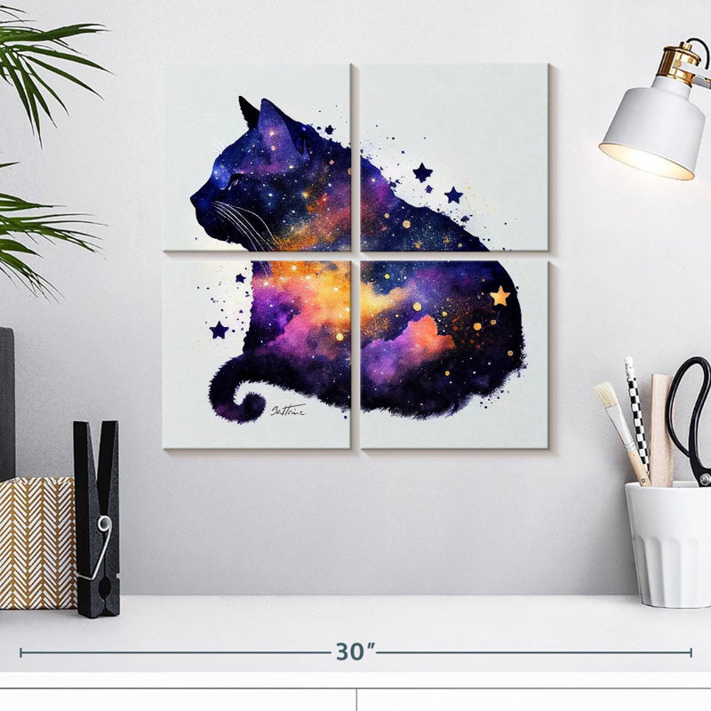 Chat mauve Brampt - Croisière Astro, H 18 po x l 18 po