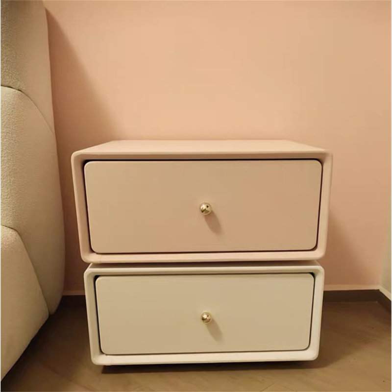 Denis 19.68'' W Nightstand, Pink/White