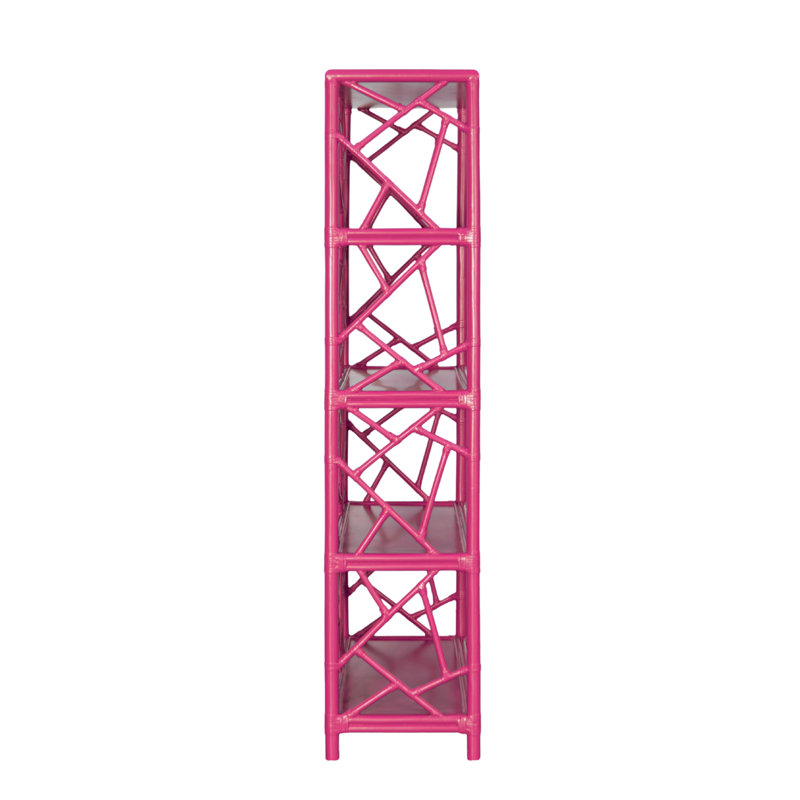Tiffany 72"H x 36"W Etagere Bookcase, Hot Pink