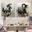 Hooves In Harmony Horse II - cheval, ensemble de 2 peintures murales en acrylique
