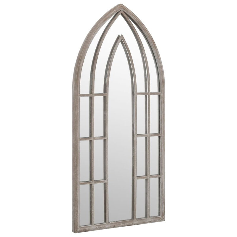 Moreno Metal Flat Wall Mirror, 70cm H x 30cm W, Sand