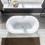 Baignoire autoportante en acrylique de 56 po x 32 po à large rebord pour installation de robinet (robinet non inclus)-58955082