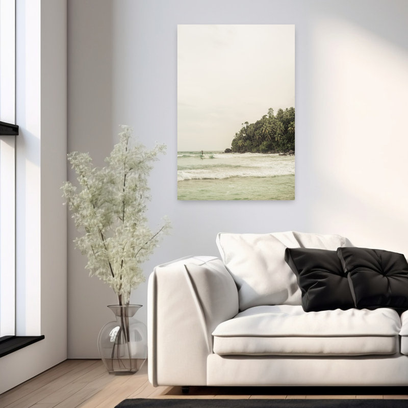 Art contemporain Art paisible et paisible, H 36 po x l 24 po
