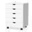 18'' Wide 5 -Drawer Mobile File Cabinet-99325173