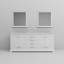 Meuble-lavabo double blanc 80 po X P 22 po D et 30 po Miroirs