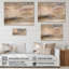 «Pure Golden Minimalisme Coastal Landscape III», art mural sur bois de plage, sur bois de pin naturel-351205781