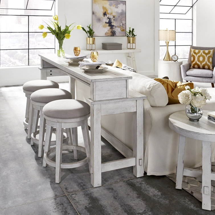 Bettee 3 - Person Counter Height Solid Wood Console Table Set
