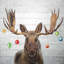 Orignal avec boules de Noël - brun