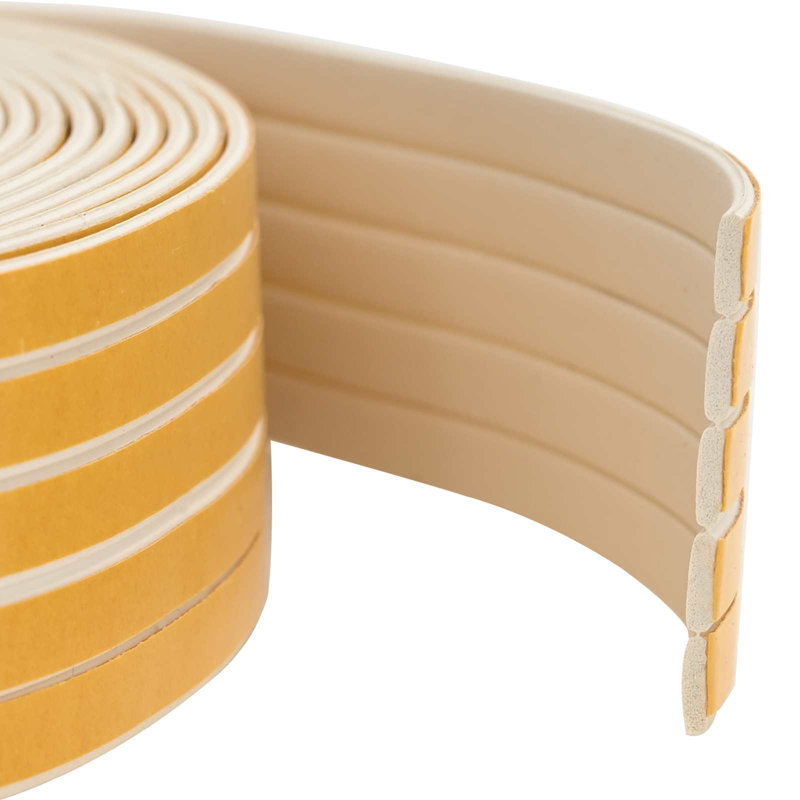 vidaXL Self-Adhesive Window Seal EPDM Foam Easy To Cut Grid-Pattern Strip Door, White, 0.3cm H x 10000cm W x 0.9cm D
