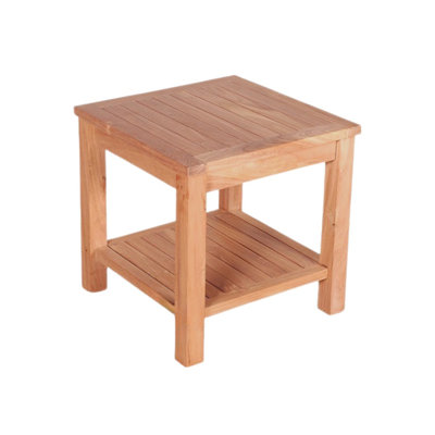 Galvan Teak Side Table by Rosecliff Heights
