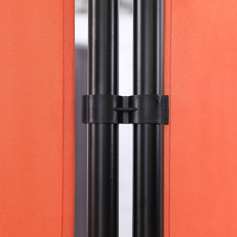 Paravent pliant à 3 panneaux l 102 po x H 71 po x P 3 po Eliana, Orange