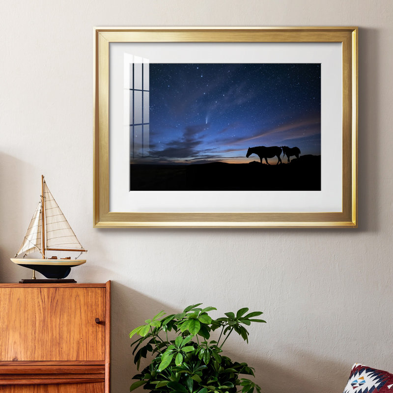 " View At Rest II ", Gold Framed, 26.5" H x 36.5" W x 1" D, White