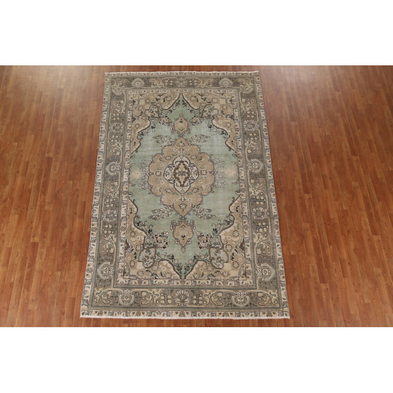 Tapis noué à la main rétro 7 x 10 Tabriz