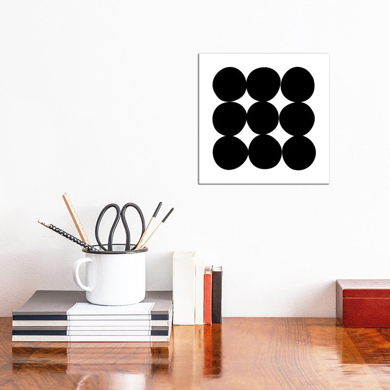 Black+White Dot Gallery Wall II by The Maisey Design Shop - Gallery-Wrapped Canvas Giclée on Canvas, Canvas