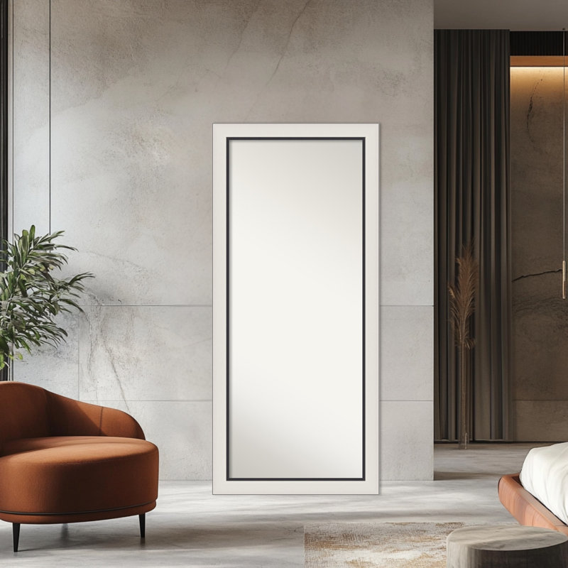 Miroir de plancher pleine grandeur Ellie, Argent noir