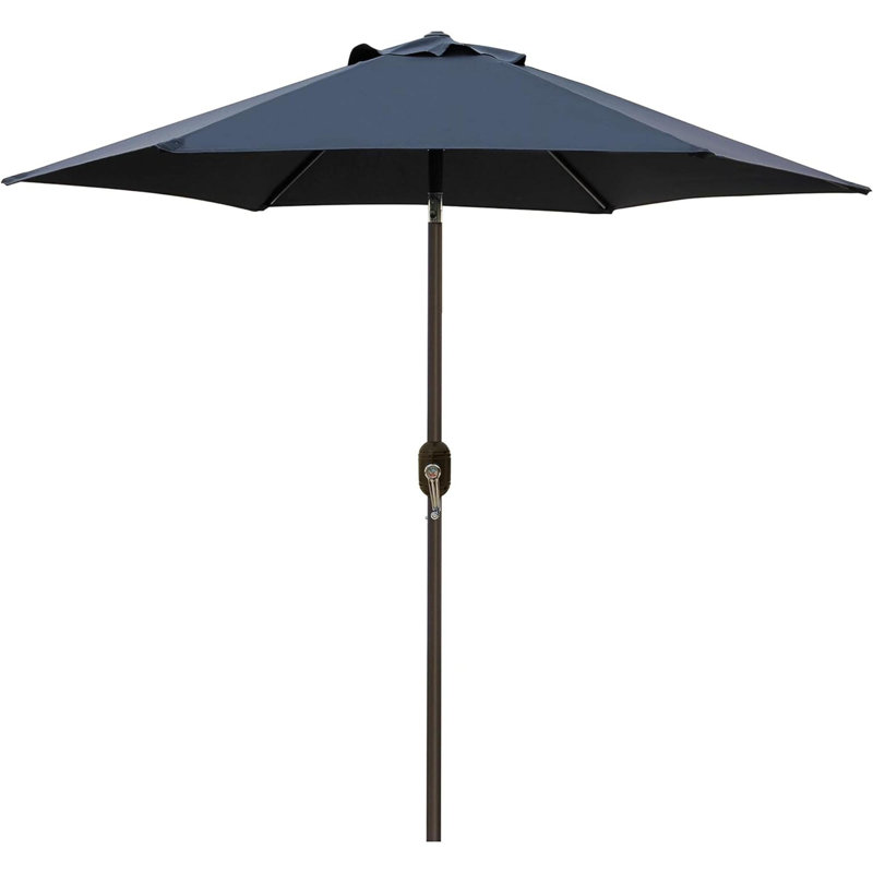 Parasol de marché Graice 4,00 po avec manivelle et contrepoids inclus, Noir